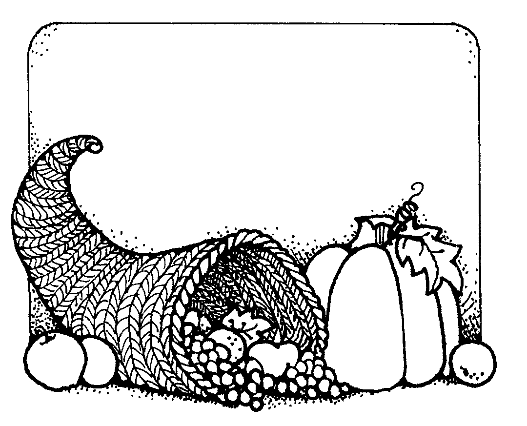 Thanksgiving Clip Art Black And White - Clipart library
