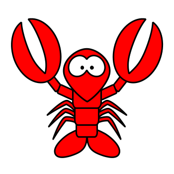 Drawing a cartoon lobster
