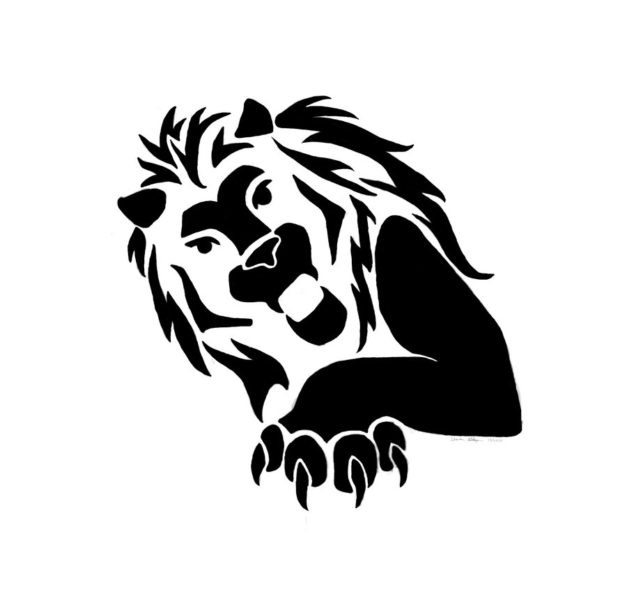 Images For  Lion Head Crown Stencil