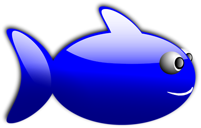 Blue Cartoon Fish - Clipart library