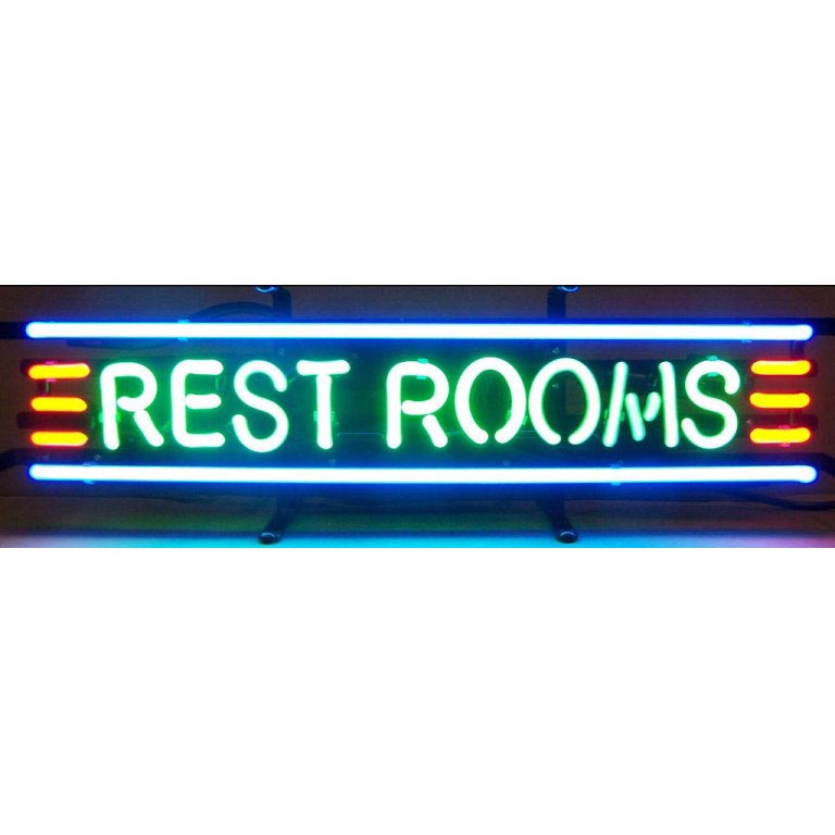 Restrooms Neon Sign by Neonetics in Neon Signs