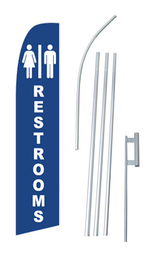 Restrooms Feather Banner Sign Kit by NEOPlex on Sale $79.95