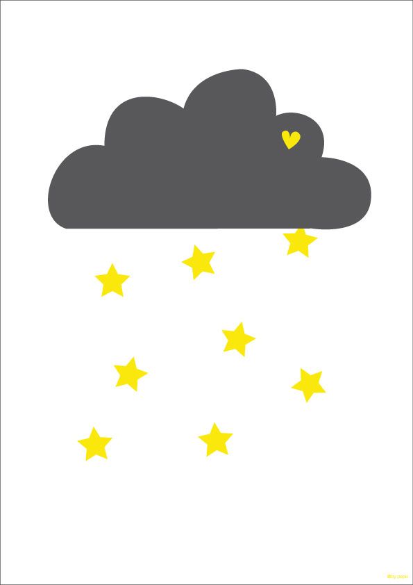Cloud  stars | prints,illustration, graphics | Clipart library