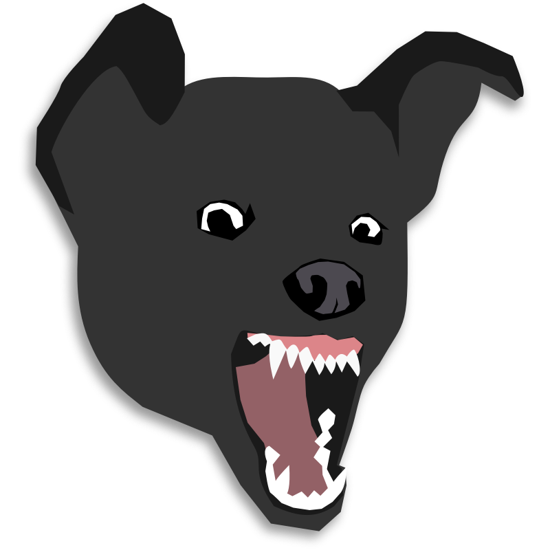 Clipart - Mean Dog