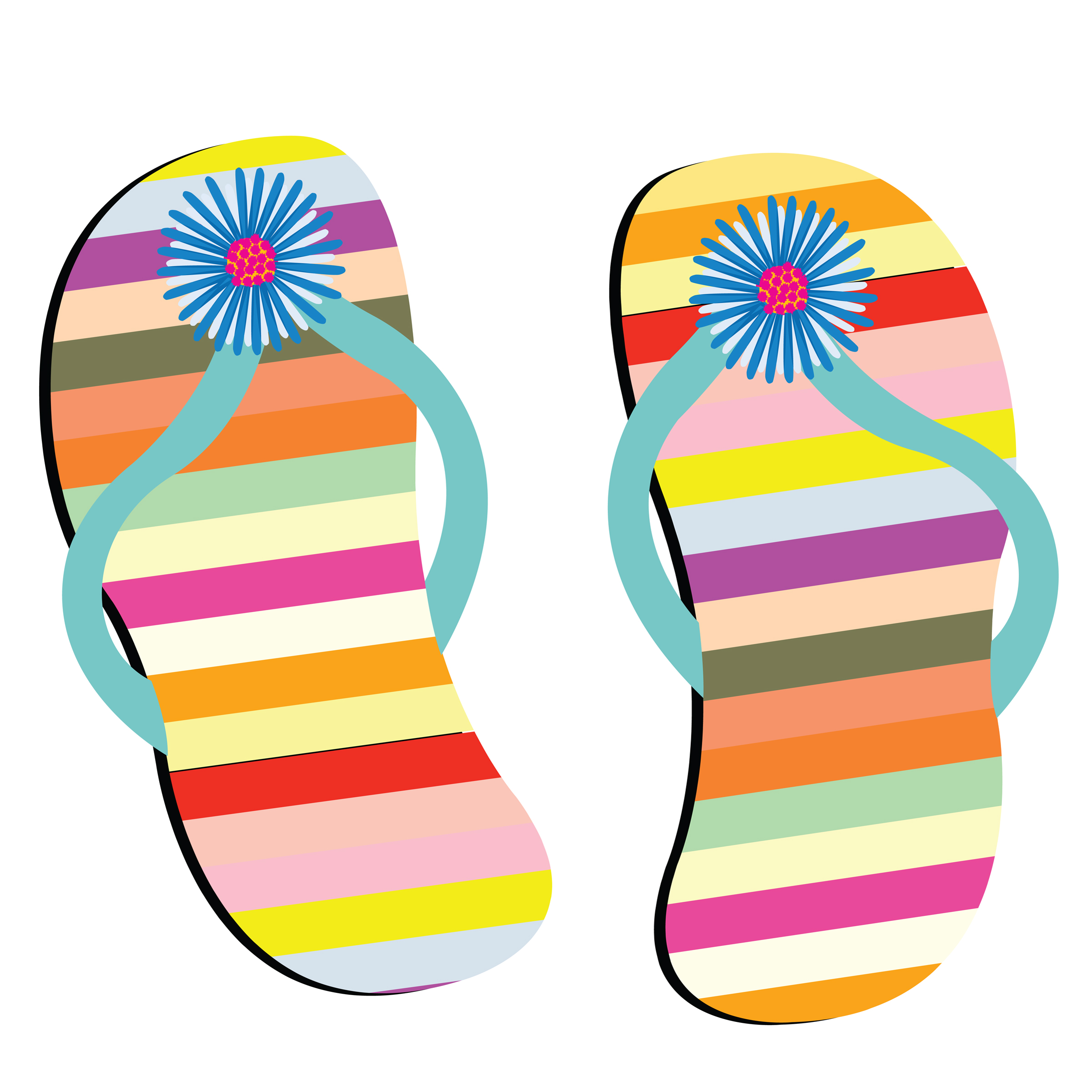 Feet In Flip Flops Clipart At John Mckinsey Blog 