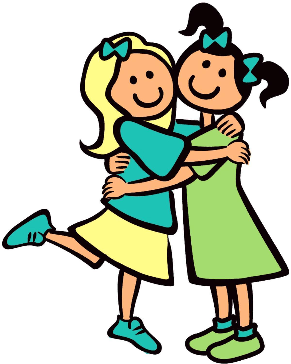 Friends Hugging Drawing | Clipart library - Free Clipart Images