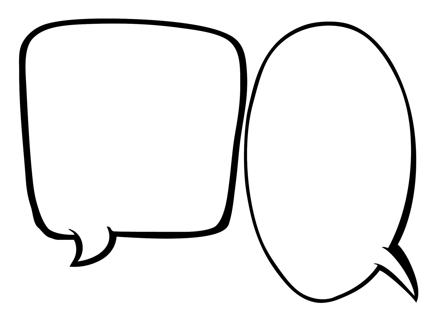 Free Printable Blank Speech Bubbles - Clipart library