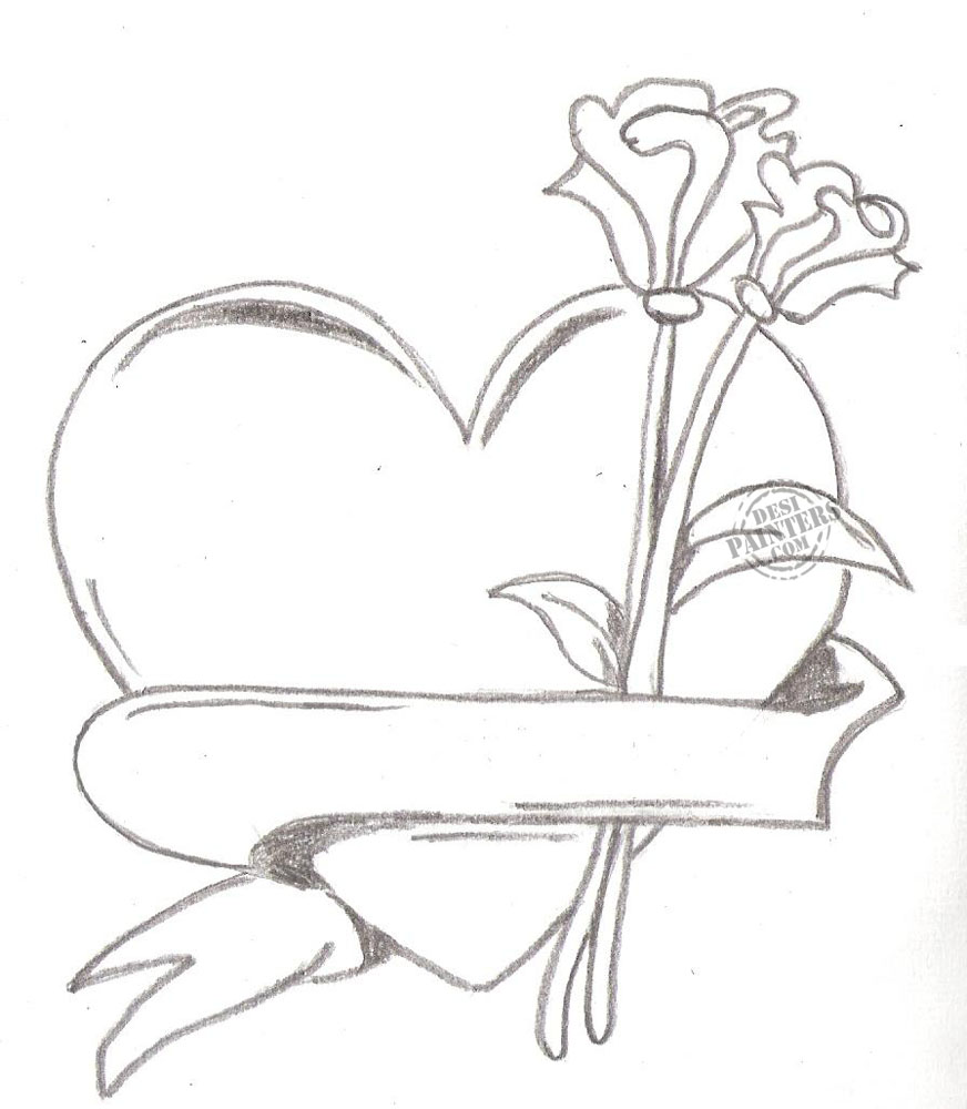 Free Heart Pencil Art, Download Free Heart Pencil Art png images, Free