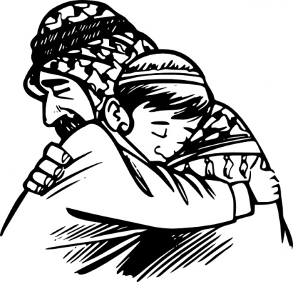 Father Hug Son clip art - Download free Other vectors