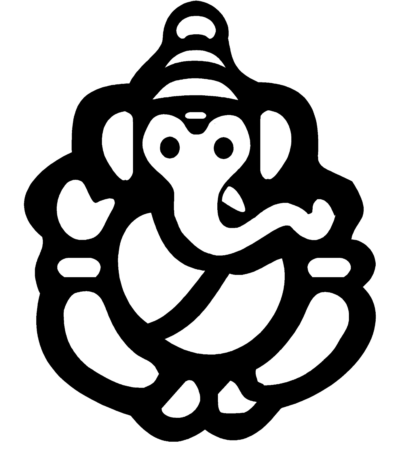 Free Ganesha Outline, Download Free Ganesha Outline png images, Free