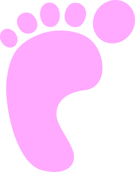 Left Pink Footprint clip art - vector clip art online, royalty 