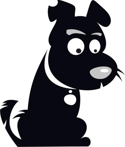 Black Cartoon Dog - Clipart library