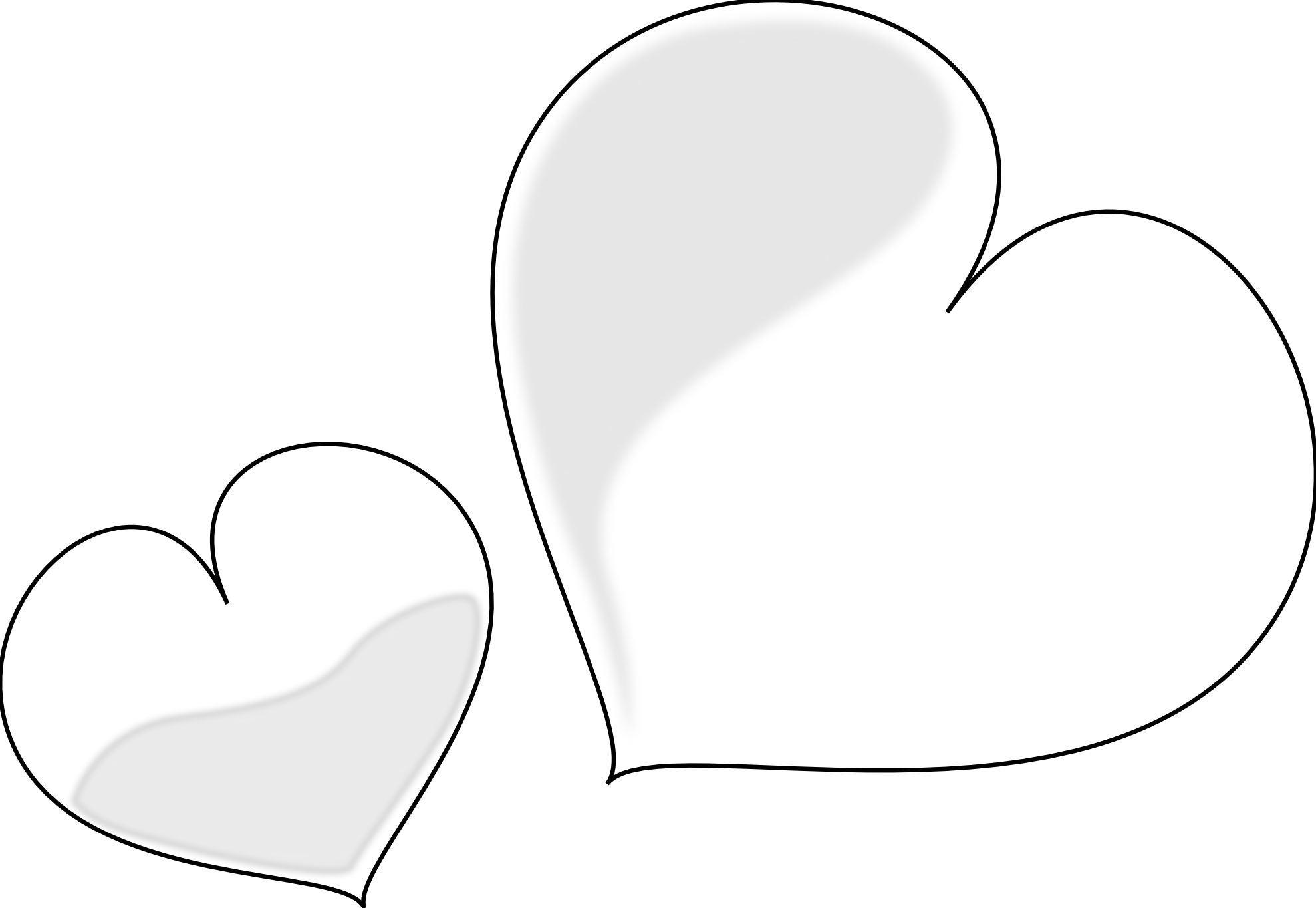 water pipe clipart black and white hearts