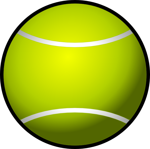 Simple Tennis Ball clip art - vector clip art online, royalty free 