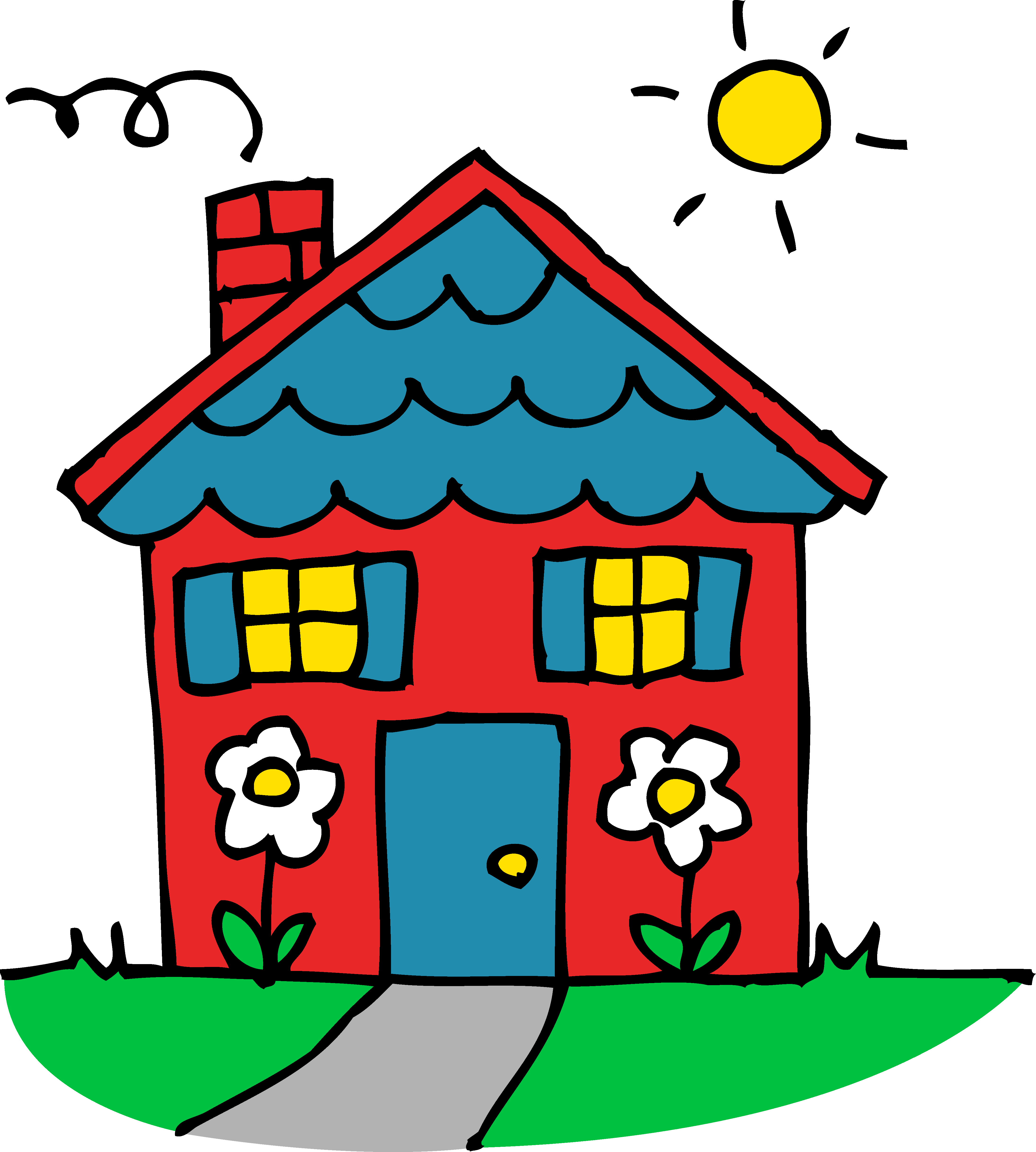 Charming Little Red House - Free Clip Art