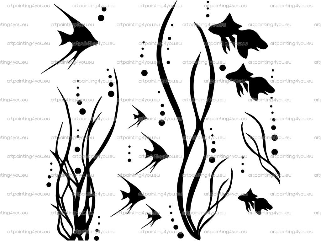 Wall Stickers Animals - Fish Silhouette (900en)
