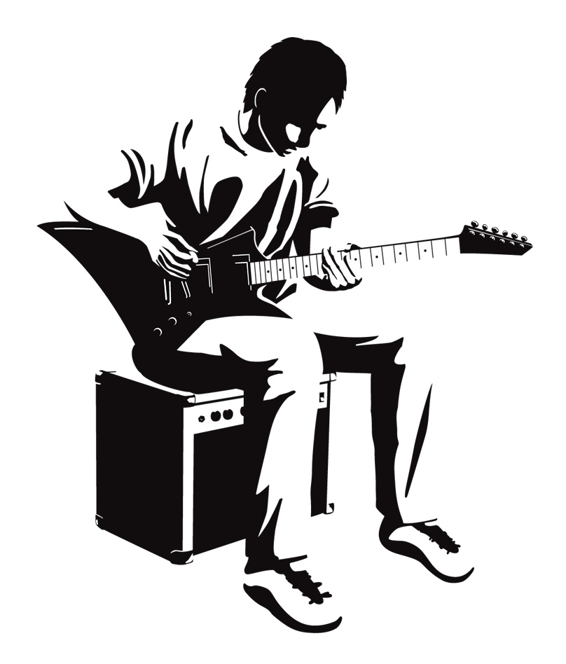 vector guitar player by laitnin on Clipart library