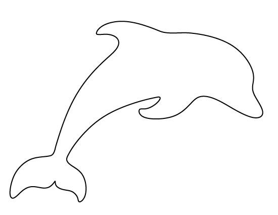 dolphin-template-clip-art-library