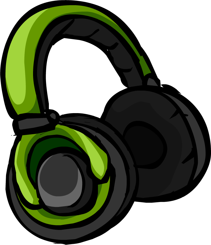 Green Headphones - Club Penguin Wiki - The free, editable 