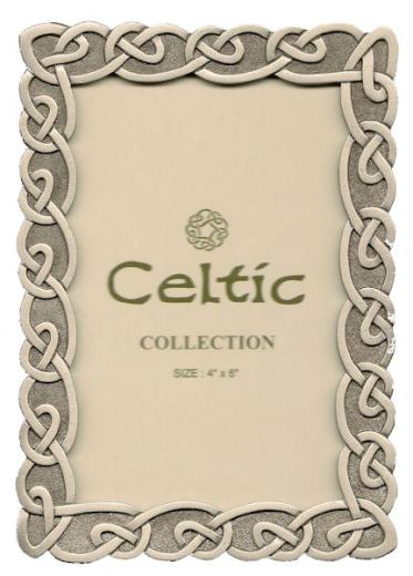 Pewter Celtic Frame (6x4) 2 | Welsh Gifts | Pewter Celtic Frame 