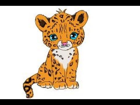 How to draw a cartoon Cheetah - YouTube