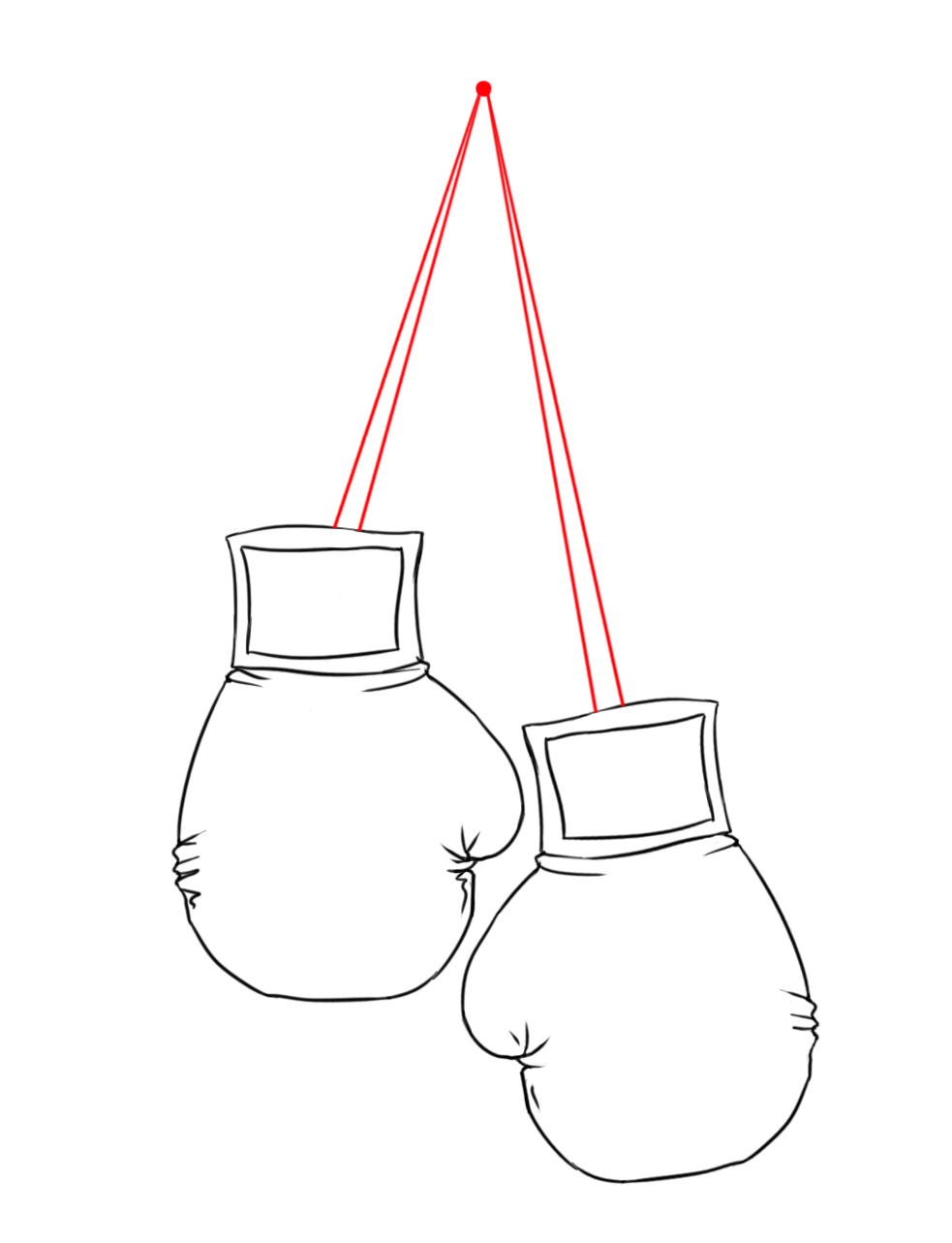 Boxing Glove Page Template Coloring Pages