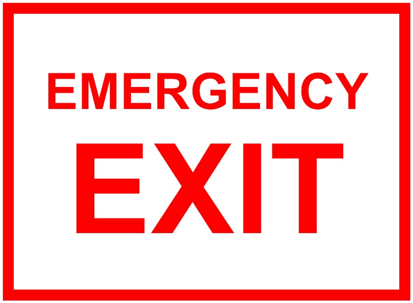 clipart emergency exit - photo #1
