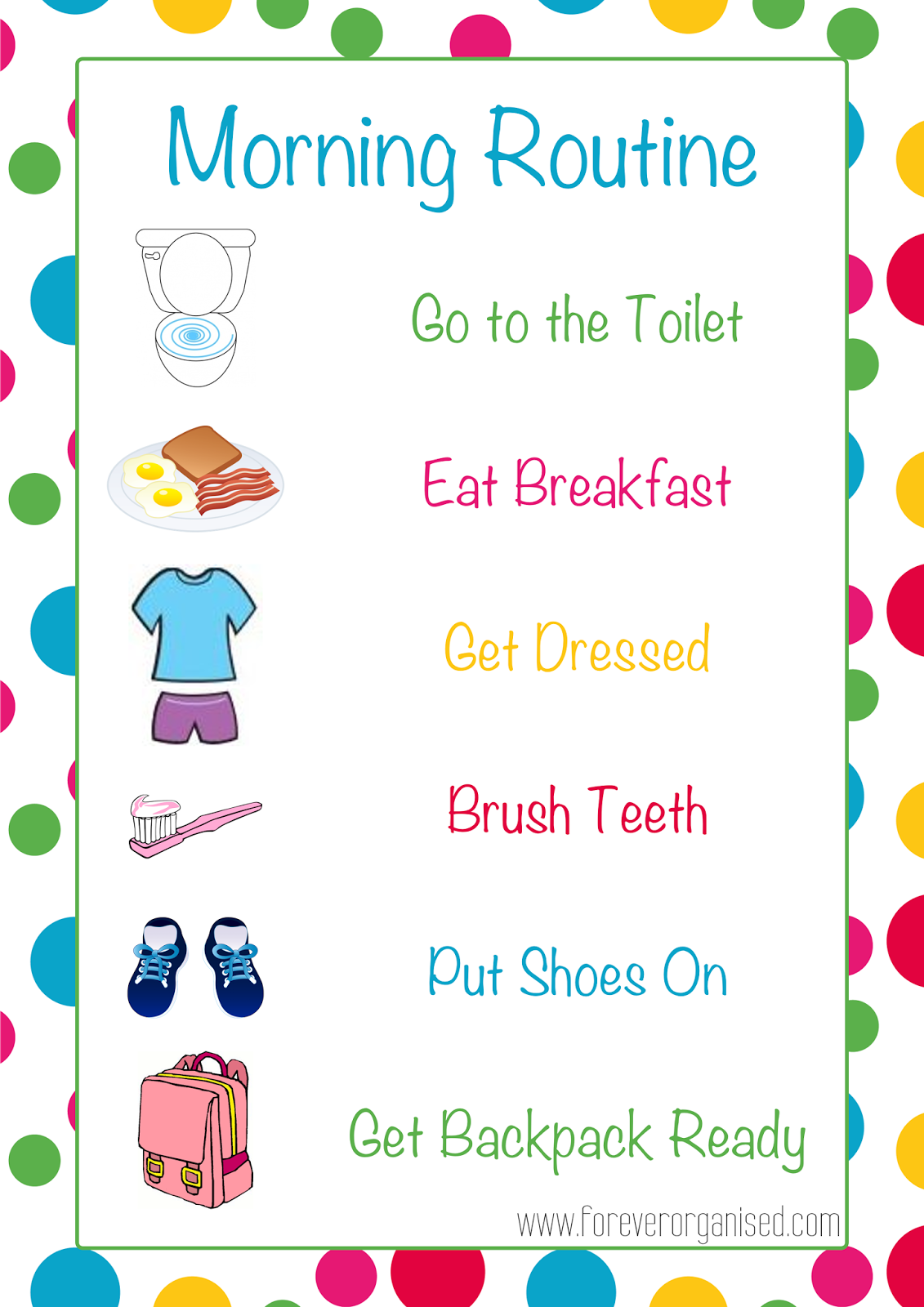 Daily Routine For Children S