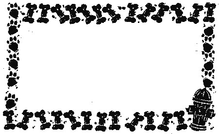 Free paw print border paper