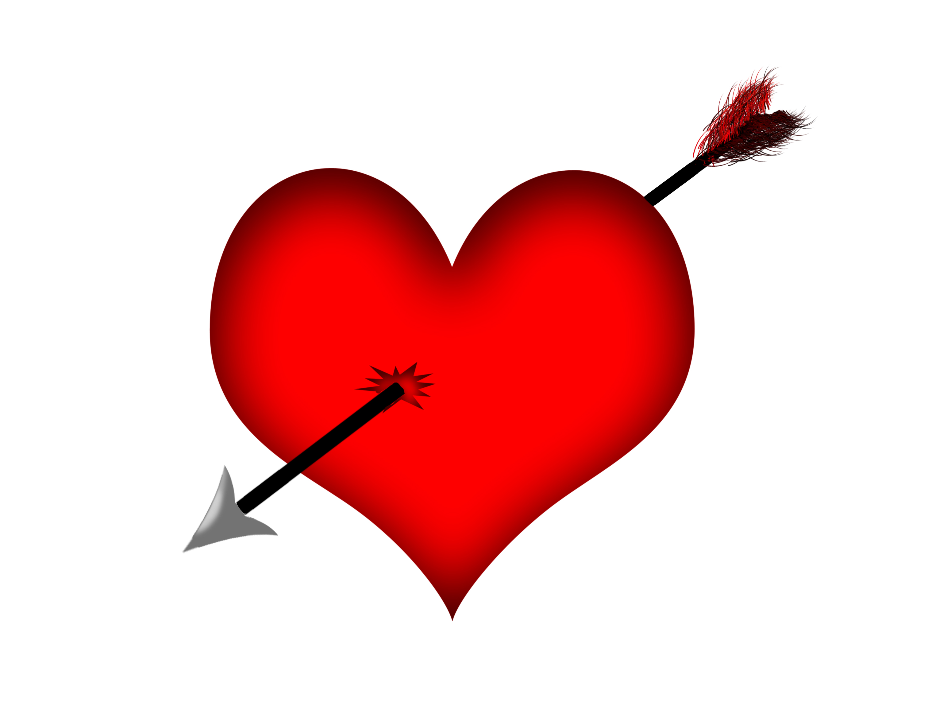 Heart With An Arrow Through It - Clipart library