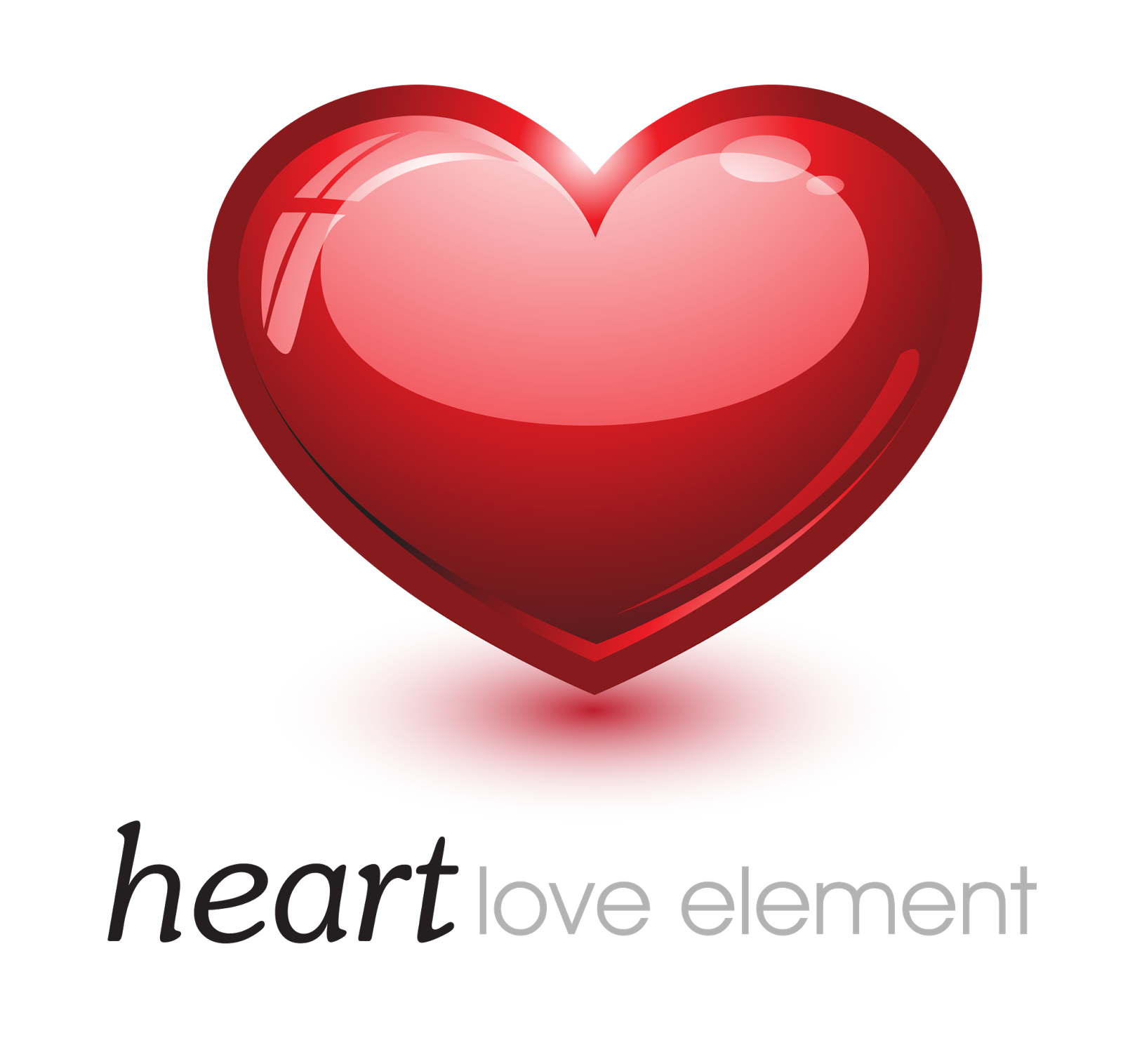 Red Heart Love Element Icon - Free Icons