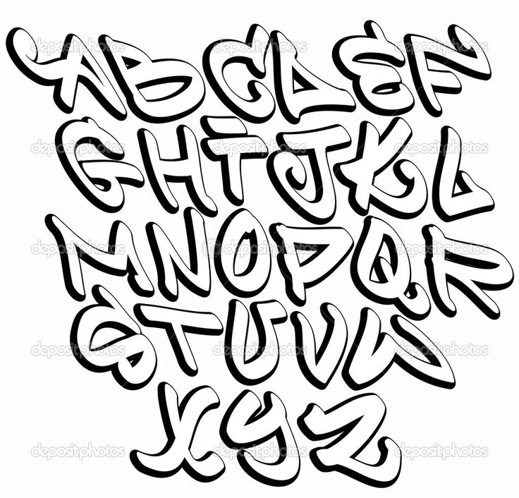 easy cool graffiti letters alphabet