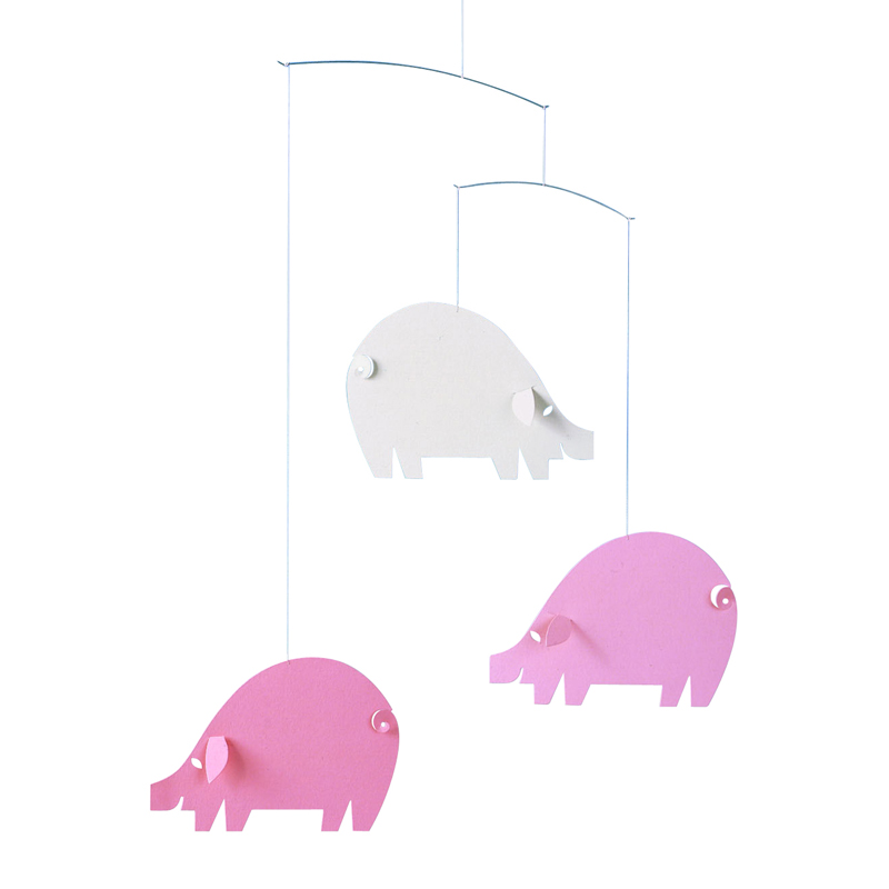 Pink Pigs Mobile by Flensted Mobiles - RosenberryRooms.