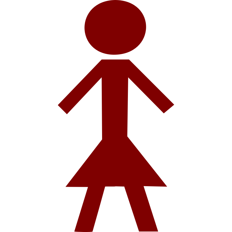 Clipart - Stick figure: female