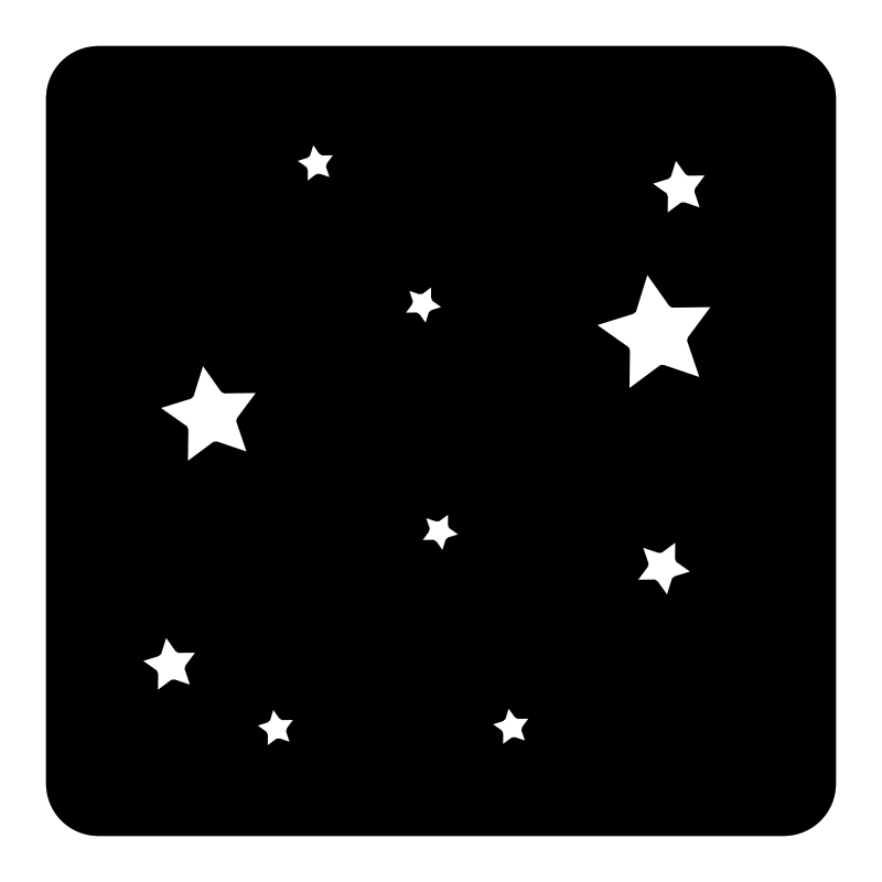 Clipart - mono kstars stars