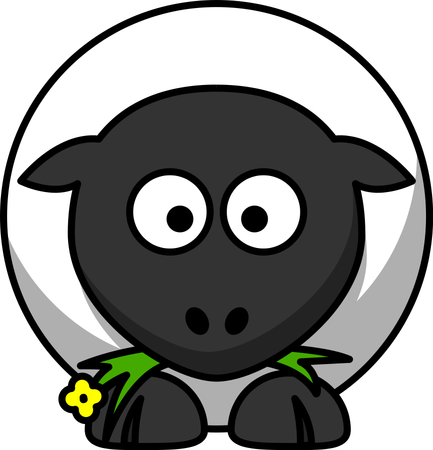 Cartoon Sheep SVG Vector file, vector clip art svg file