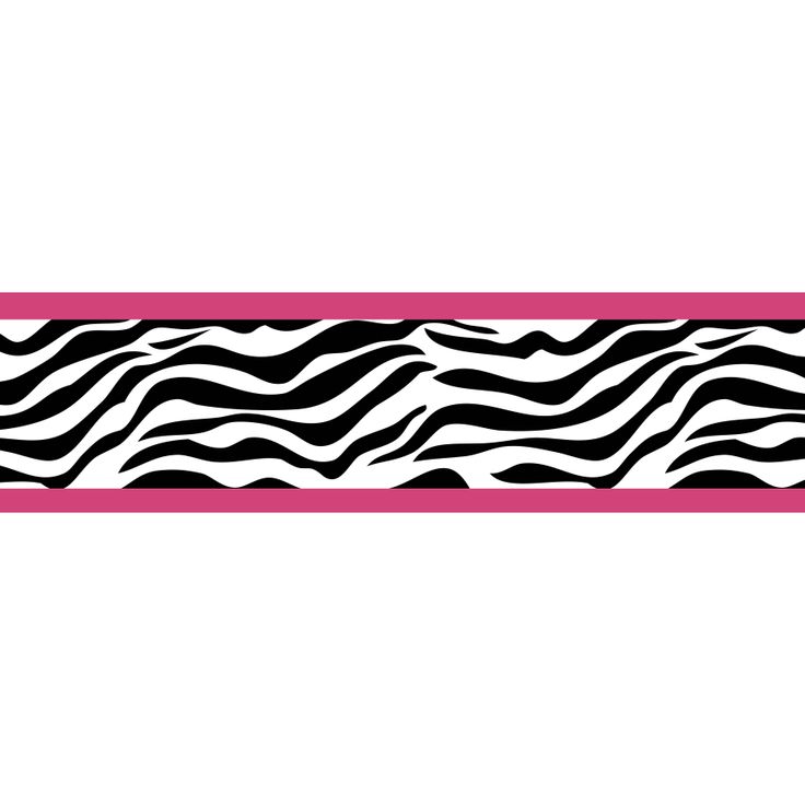 Sweet JoJo Designs Pink Funky Zebra Wall Border