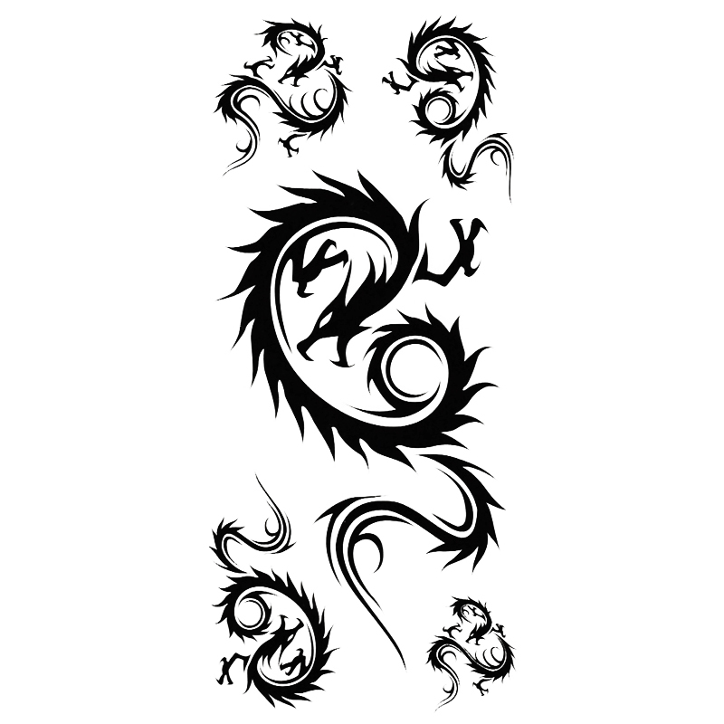 Small dragon temporary shoulder tattoos stickers body art painting 
