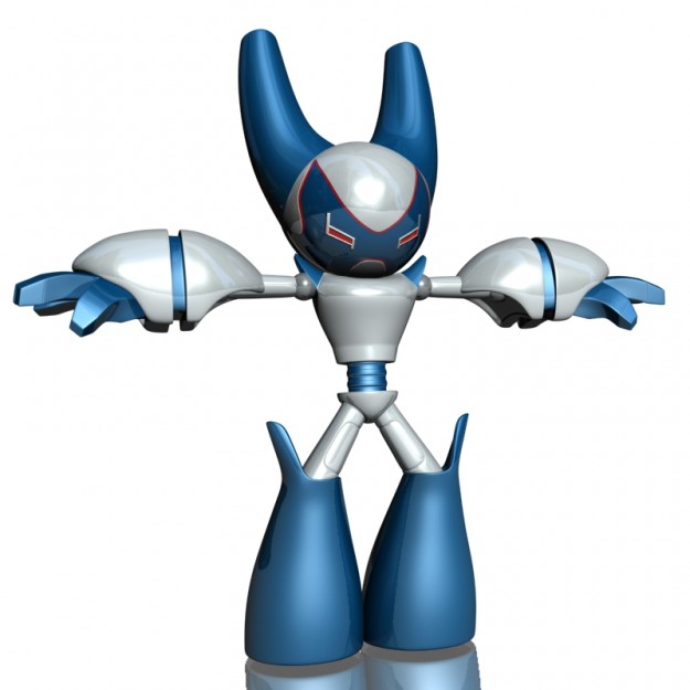 RobotBoy Cartoon Robot Character 3D Model Game ready rigged .max 