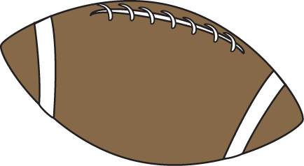 Football Ball with Black Outline Clip Art - Football Ball with 