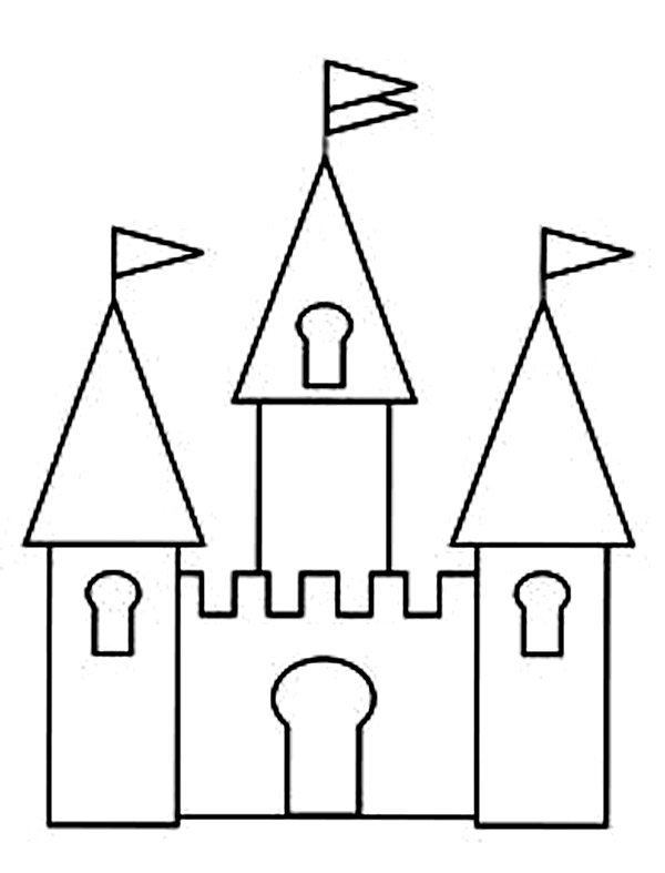 simple castle coloring pages