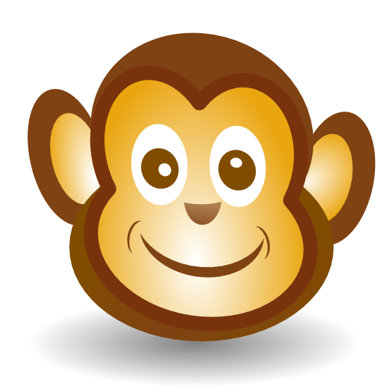 Monkey Face Clip Art Black And White | Clipart library - Free 