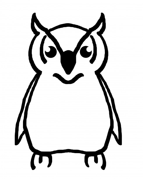 owl clip art outline - photo #29