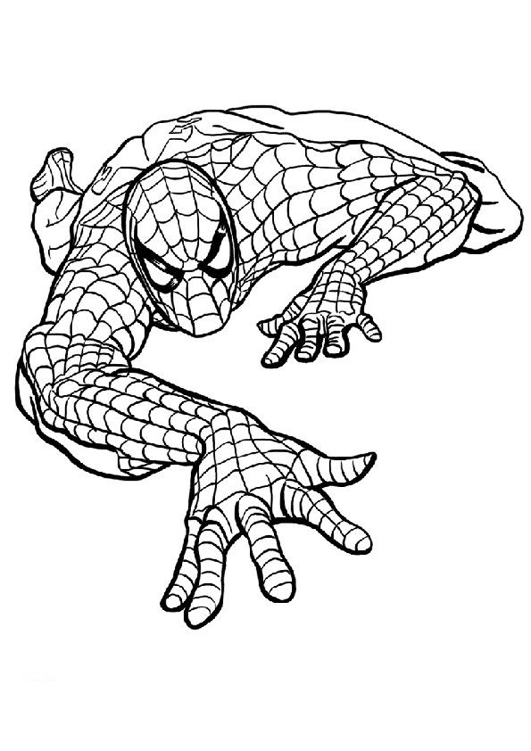 Spideman Outline - Clipart library