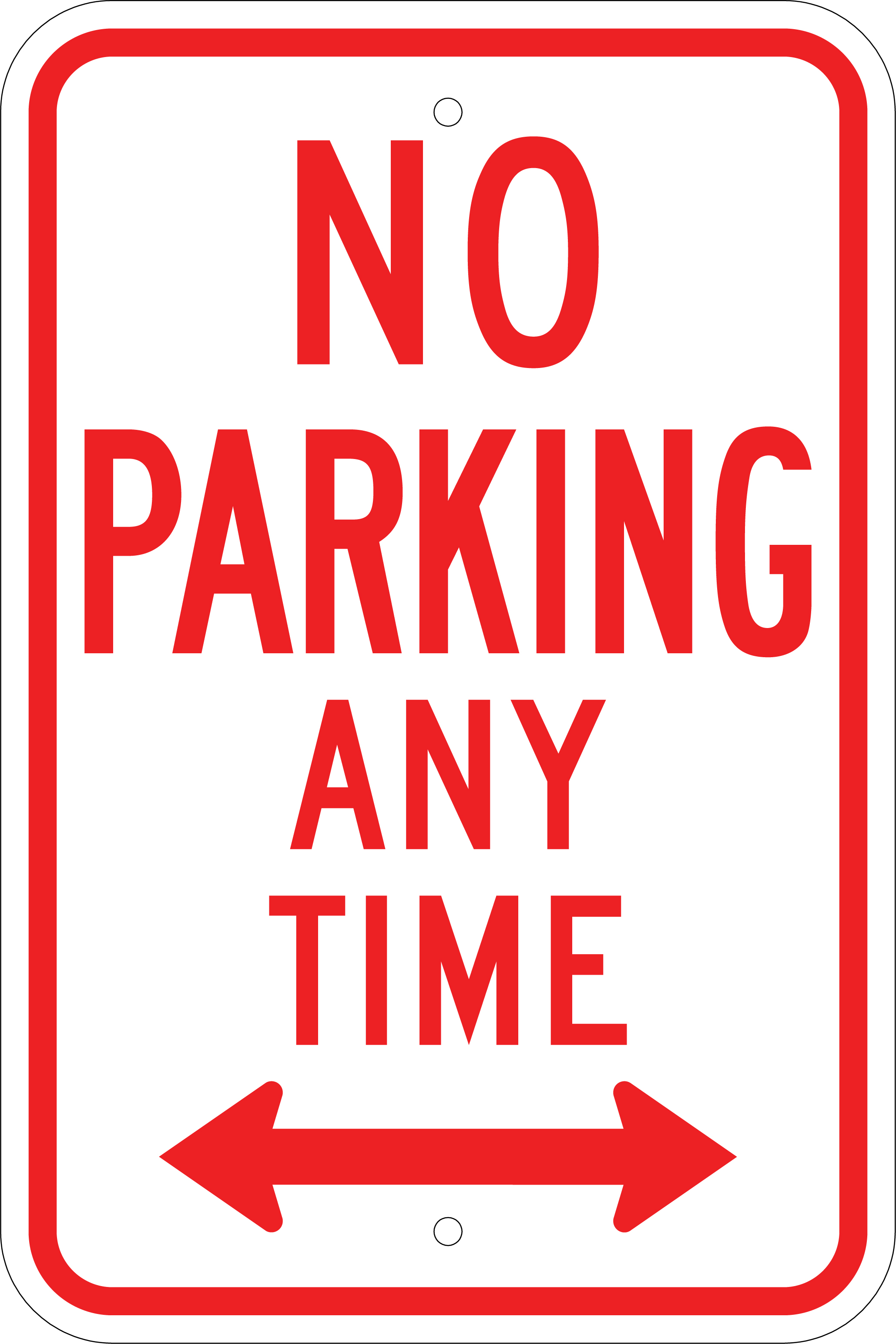 No Parking Sign Word Template