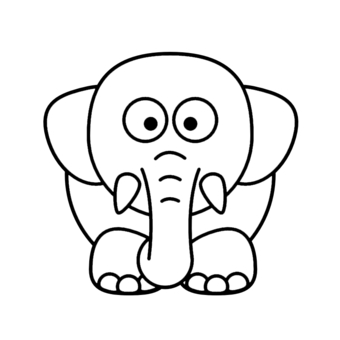 Outline Of An Elephant - Clipart library