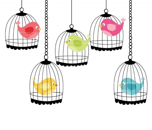 Birdcage and Birds - clip art | TracyAnnDigitalArt - Digital Art 
