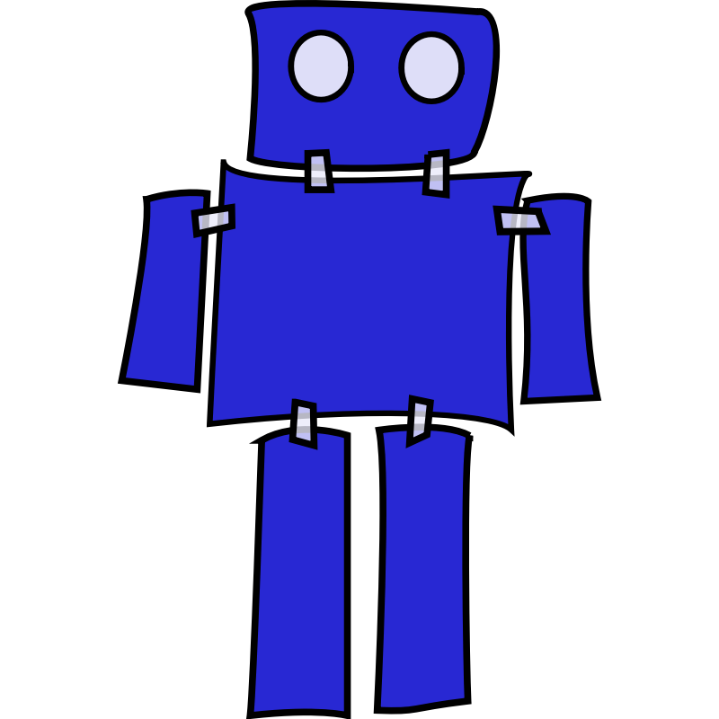 Clipart - blue robot