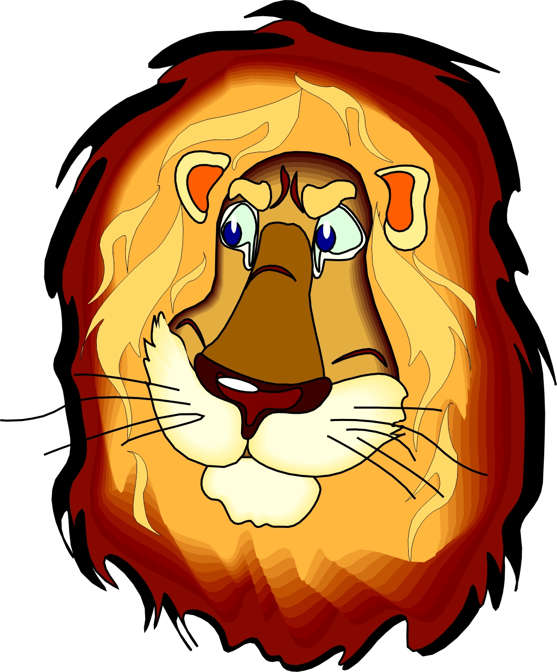 Cartoon Lion Head - Clipart library