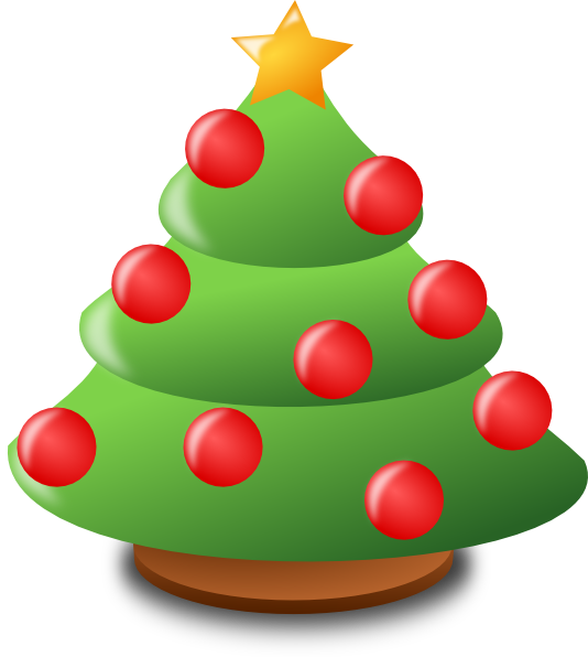Cartoon Christmas Tree clip art - vector clip art online, royalty 
